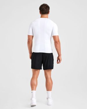 Elite White Compression T-Shirt for Peak Performance