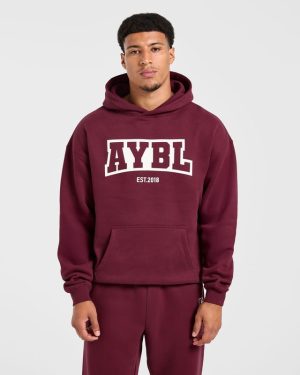 Academy Oversized Hoodie - Burgundy: The Ultimate Comfort Upgrade