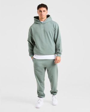 Craft Oversized Hoodie - Vintage Sage: The Ultimate Comfort Upgrade