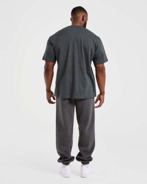 Academy Oversized Joggers - Charcoal: The Ultimate Comfort Experience