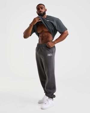 Academy Oversized Joggers - Charcoal: The Ultimate Comfort Experience