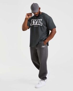 Academy Oversized Joggers - Charcoal: The Ultimate Comfort Experience