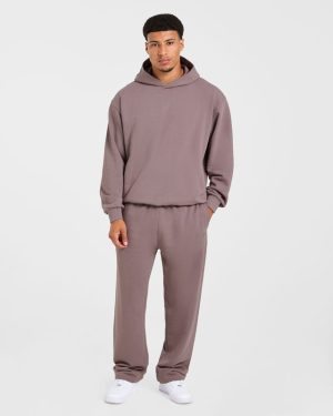 Craft Oversized Straight Leg Joggers - Muted Plum: The Ultimate Comfort Fit