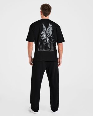 Creatures Of Power Oversized T-Shirt - Premium Black Cotton Tee