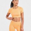 Adapt Seamless Crop Top - Bright Orange: The Ultimate Summer Workout Essential