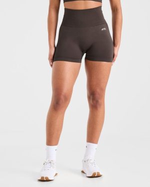 Empower Seamless Shorts - Cocoa Brown: The Ultimate Performance Wear