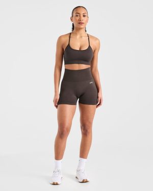 Empower Seamless Shorts - Cocoa Brown: The Ultimate Performance Wear