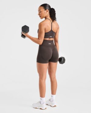Empower Seamless Shorts - Cocoa Brown: The Ultimate Performance Wear