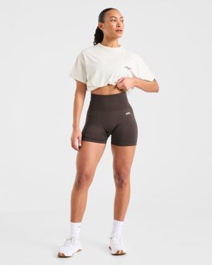 Empower Seamless Shorts - Cocoa Brown: The Ultimate Performance Wear