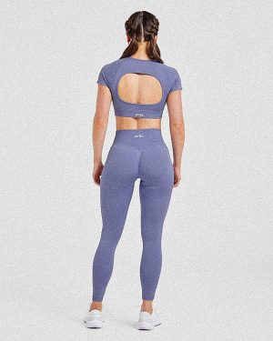 Adapt Seamless Crop Top - Iris Blue: The Ultimate Performance Fit