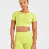 Adapt Seamless Crop Top - Lime Green: The Ultimate Summer Workout Essential