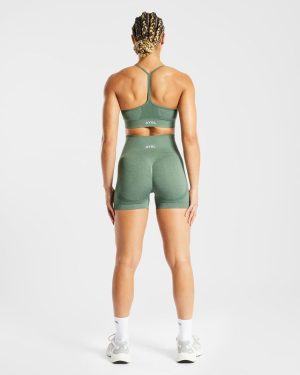 Empower Seamless Shorts - Olive Marl: The Ultimate Performance Wear