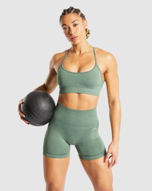 Empower Seamless Shorts - Olive Marl: The Ultimate Performance Wear