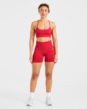 Empower Seamless Shorts - Red: The Ultimate Performance Wear