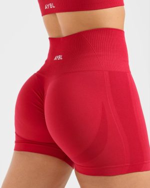 Empower Seamless Shorts - Red: The Ultimate Performance Wear