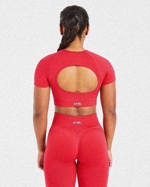Adapt Seamless Crop Top - Salsa Red: The Ultimate Summer Workout Essential