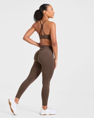 Enhance Seamless Leggings - Brown: Ultimate Performance & Sculpt