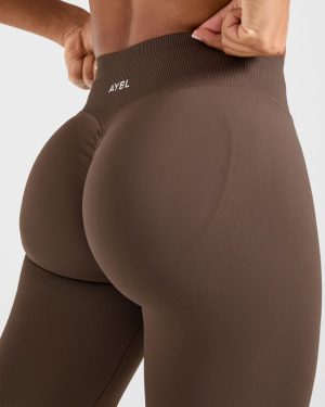 Enhance Seamless Leggings - Brown: Ultimate Performance & Sculpt