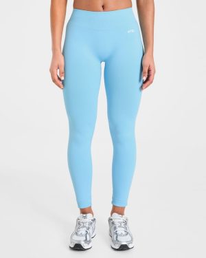 Enhance Seamless Leggings - Powder Blue: The Ultimate Compression Fit