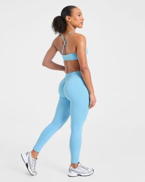Enhance Seamless Leggings - Powder Blue: The Ultimate Compression Fit
