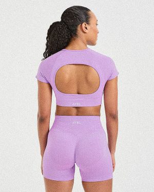 Adapt Seamless Crop Top - Spring Lilac: The Ultimate Spring Activewear Essential