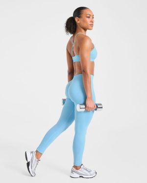 Enhance Seamless Leggings - Powder Blue: The Ultimate Compression Fit