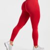 Enhance Seamless Leggings - Red: The Ultimate Compression Fit for Peak Performance