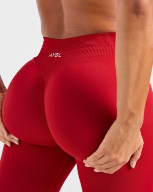Enhance Seamless Leggings - Red: The Ultimate Compression Fit for Peak Performance