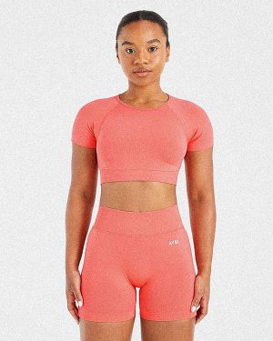 Adapt Seamless Crop Top - Summer Peach: The Ultimate Summer Workout Essential