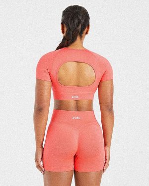 Adapt Seamless Crop Top - Summer Peach: The Ultimate Summer Workout Essential