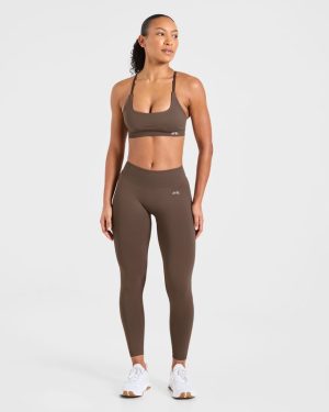 Enhance Seamless Sports Bra - Brown: Ultimate Comfort and Support