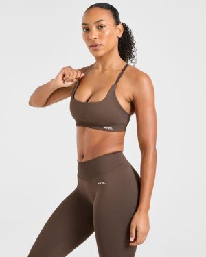 Enhance Seamless Sports Bra - Brown: Ultimate Comfort and Support