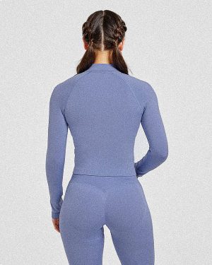 Adapt Seamless Jacket - Iris Blue: The Ultimate Sculpting Activewear