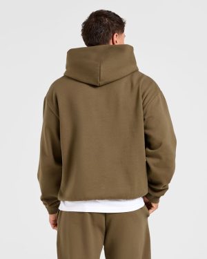 Essential Oversized Hoodie - Olive Green: The Ultimate Comfort Upgrade