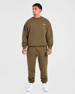 Essential Oversized Joggers - Olive Green: The Ultimate Rest Day Companion