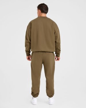 Essential Oversized Joggers - Olive Green: The Ultimate Rest Day Companion