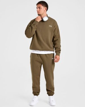 Essential Oversized Joggers - Olive Green: The Ultimate Rest Day Companion