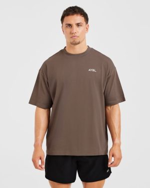 Essential Oversized T Shirt - Brown: The Ultimate Comfort Staple