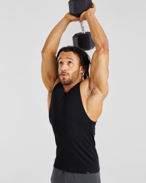 Essential Ribbed Tank - Black: The Ultimate Gym Companion