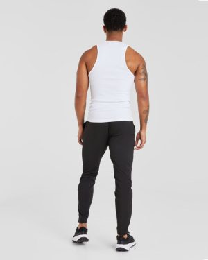 Essential Ribbed Tank - White: The Ultimate Gym Companion