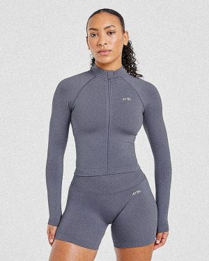 Adapt Seamless Jacket - Slate: The Ultimate Sculpting Outerwear