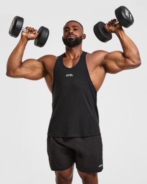 Essential Stringer - Black: The Ultimate Gym Companion