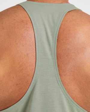 Essential Stringer - Muted Green: The Ultimate Gym Companion