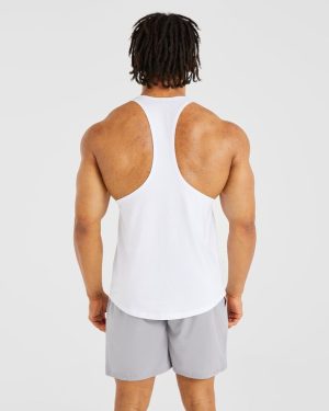 Essential Stringer - White: The Ultimate Gym Companion