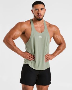 Essential Stringer - Muted Green: The Ultimate Gym Companion