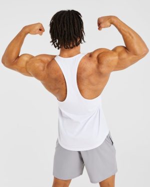 Essential Stringer - White: The Ultimate Gym Companion