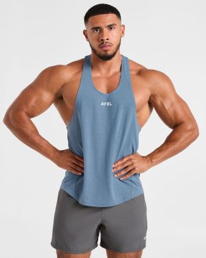 Essential Stringer - Slate Blue: The Ultimate Gym Companion