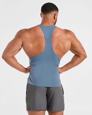 Essential Stringer - Slate Blue: The Ultimate Gym Companion