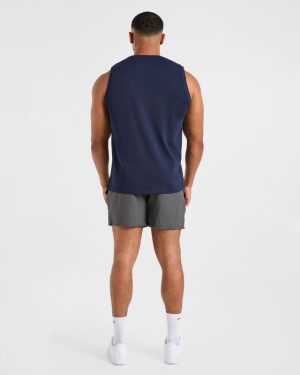 Essential Tank - Navy: The Ultimate Cotton Performance Top