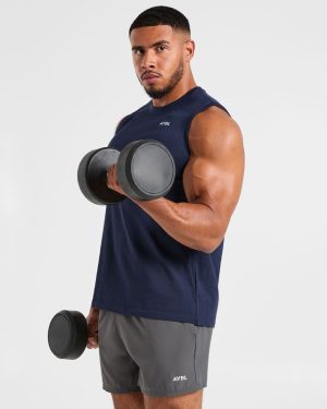 Essential Tank - Navy: The Ultimate Cotton Performance Top